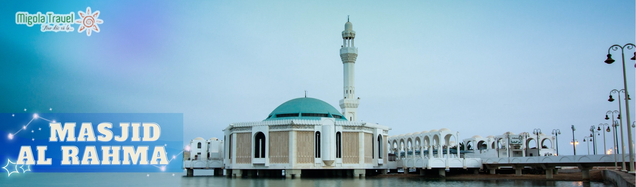 Còn được biết đến với tên “Nhà thờ Hồi giáo trên Biển” (Floating Mosque), cái tên xuất phát từ thiết kế độc đáo khiến nó trông như đang nổi trên mặt nước khi thủy triều dâng cao. 