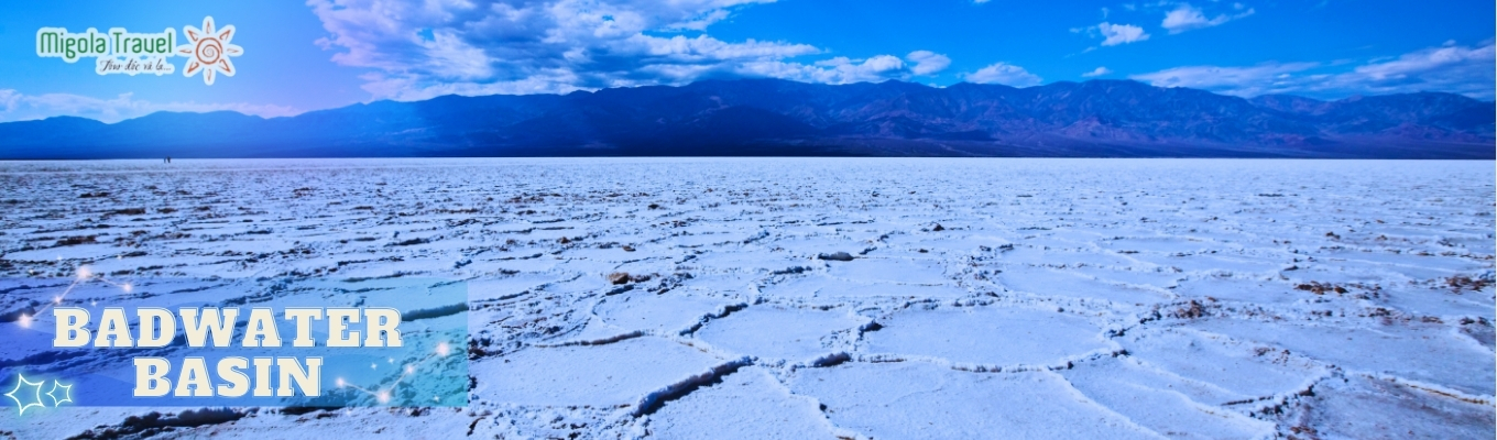 Cũng giống như cánh đồng muối Bonneville ở Utah thì Badwater Basin cũng có độ cao thấp hơn mực nước biển. Badwater Basin cũng từng là một hồ nước mặn, khi nước trong hồ không có lối thoát ra biển, lượng nước trong hồ bốc hơi và để lại những lớp muối khoáng dưới đáy hồ.